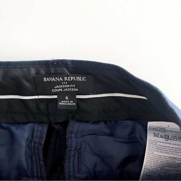 Banana Republic Pants Jackson Fit Slim Ankle Trousers True Navy Women's 6 - Picture 5 of 10